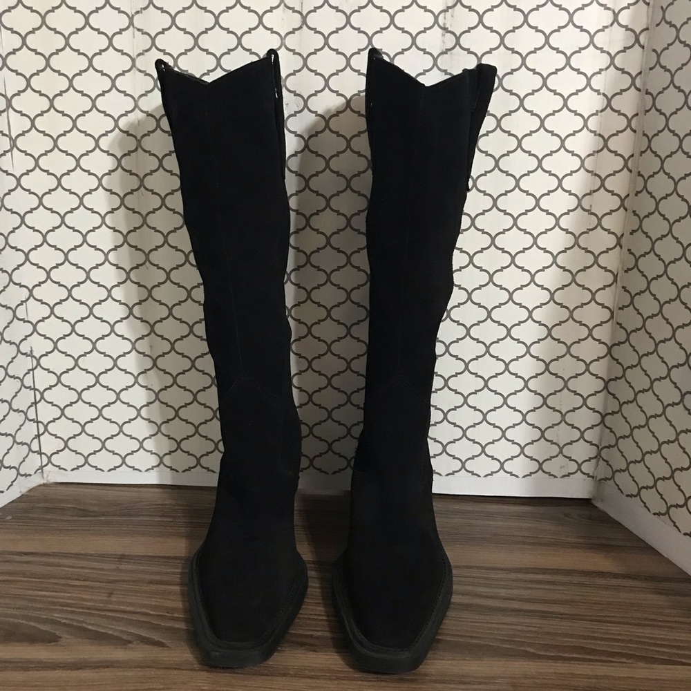 NWOT NA-KD Suede Cowboy Boots Size 8.5 - Picture 4 of 9